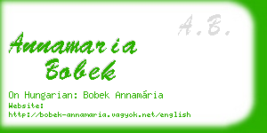annamaria bobek business card